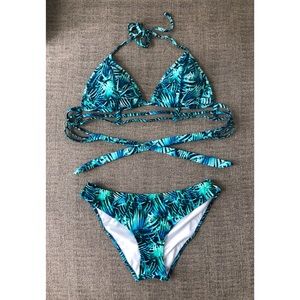 Victoria’s Secret PINK Fern Printed Bikini Bottoms